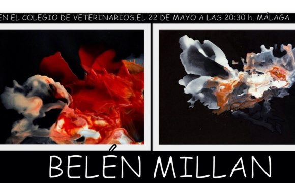 MALAGA, Spain: Espacio Tres Collective Show – May 2015 – showing 5 Encaustic pieces on black paper 100x70cm from the Magnets series